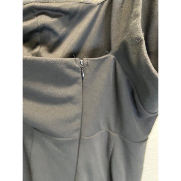 Lulus one shoulder Black Long Dress with front slit - Picture 7 of 9